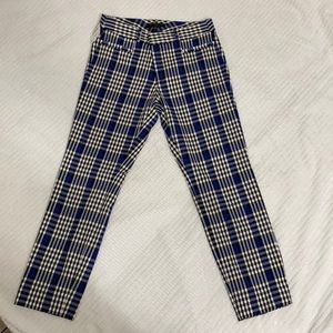 Brand New!!!!! Banana Republic Blue Black and white Houndtooth Dress/Work Pants